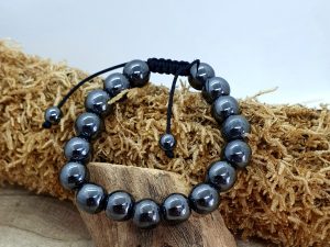 Bracelet Hématite Shamballa 10 mm