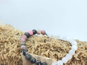 Bracelet Rhodonite & Pierre de Lune