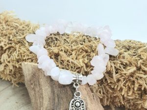 Bracelet Quartz Rose Baroque Main de Fatma