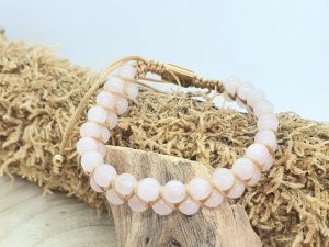 Bracelet Quartz Rose Shamaballa Double