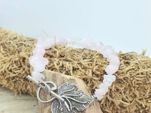 Bracelet Quartz Rose Feuille