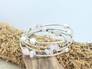 Bracelet Quartz Rose Torsadé