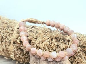 Bracelet Pierre de Soleil Double 6mm