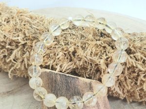 Bracelet Citrine Perle 8mm