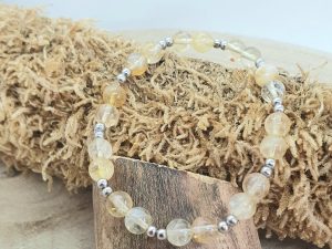 Bracelet Citrine 6mm Perle