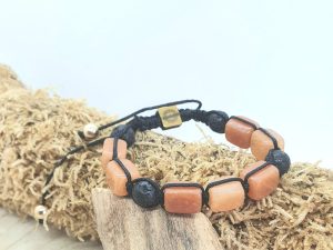 Bracelet Cornaline Pierre Carré