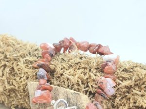 Bracelet Cornaline Fermoir coeur