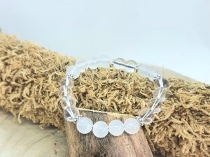Bracelet Sélénite & Cristal de Roche