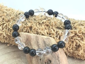 Bracelet Cristal de Roche & Onyx