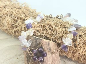 Bracelet Améthyste & Citrine Etoile