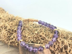 Bracelet Améthyste Shamballa 6mm