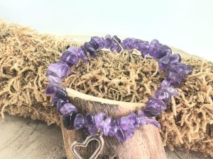Bracelet Améthyste Baroque Coeur