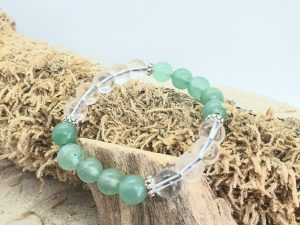 Bracelet Aventurine & Cristal de Roche