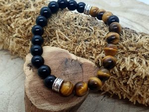 Bracelet Oeil de Tigre & Onyx