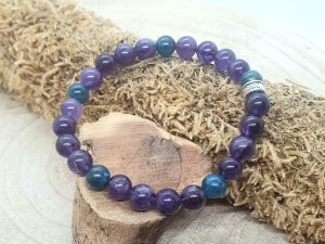 Bracelet Améthyste & Apatite Bleu