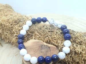 Bracelet Howlite & Lapis-lazuli