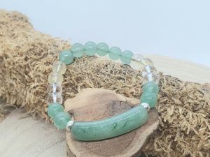 Bracelet Aventurine & Citrine & Cristal de Roche