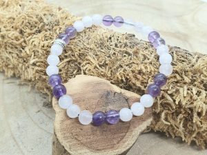 Bracelet Améthyste & Quartz rose