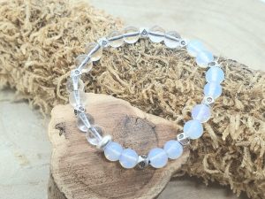 Bracelet Cristal de Roche & Opaline