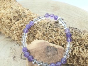 Bracelet Améthyste & Cristal de roche