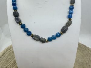 Collier Apatite Bleu et Labradorite
