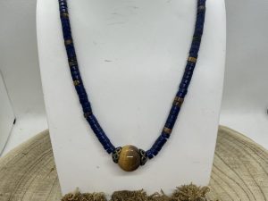 Collier Lapis-Lazuli & Oeil de tigre