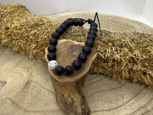Bracelet Shamballa Onyx & Howlite
