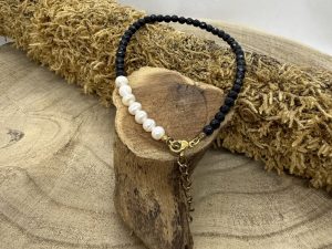 Bracelet Onyx facetté 4mm