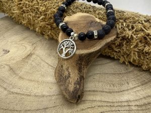 Bracelet Onyx & Pierre de Lave