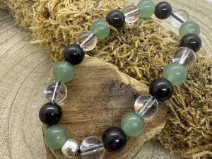 Bracelet Grenat & Aventurine & Cristal de Roche
