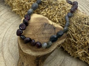 Bracelet Grenat & Labradorite Cailloux