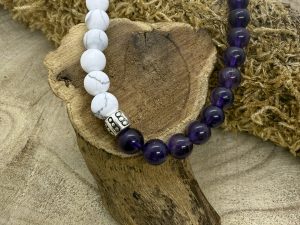 Bracelet Howlite & Améthyste