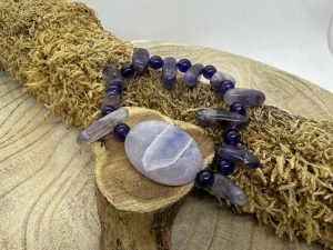 Bracelet Améthyste & Agate Violette