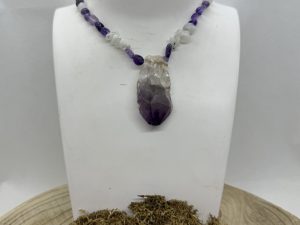 Collier Améthyste & Pierre de Lune