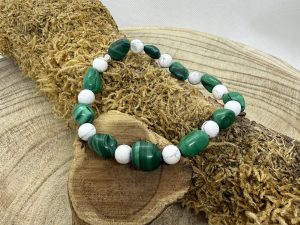 Bracelet Malachite & Howlite