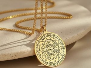 Collier sceau des 7 Archanges Doré