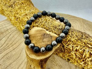 Bracelet tourmaline et hématite