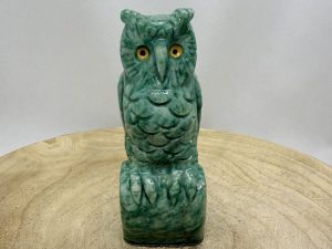 Figurine Hibou en Amazonite – Pièce Unique (487 g)