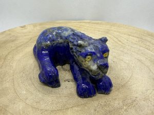 Figurine Panthère en Lapis-Lazuli – Pièce Unique (324 g)