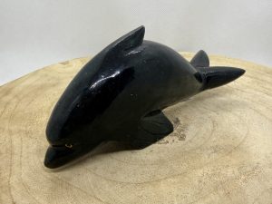 Figurine Dauphin en Jade Néphrite – Pièce Unique (376g)