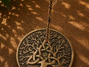 Porte-Encens Arbre de Vie en Métal – Support Rond Artisanal pour Bâtons d’Encens